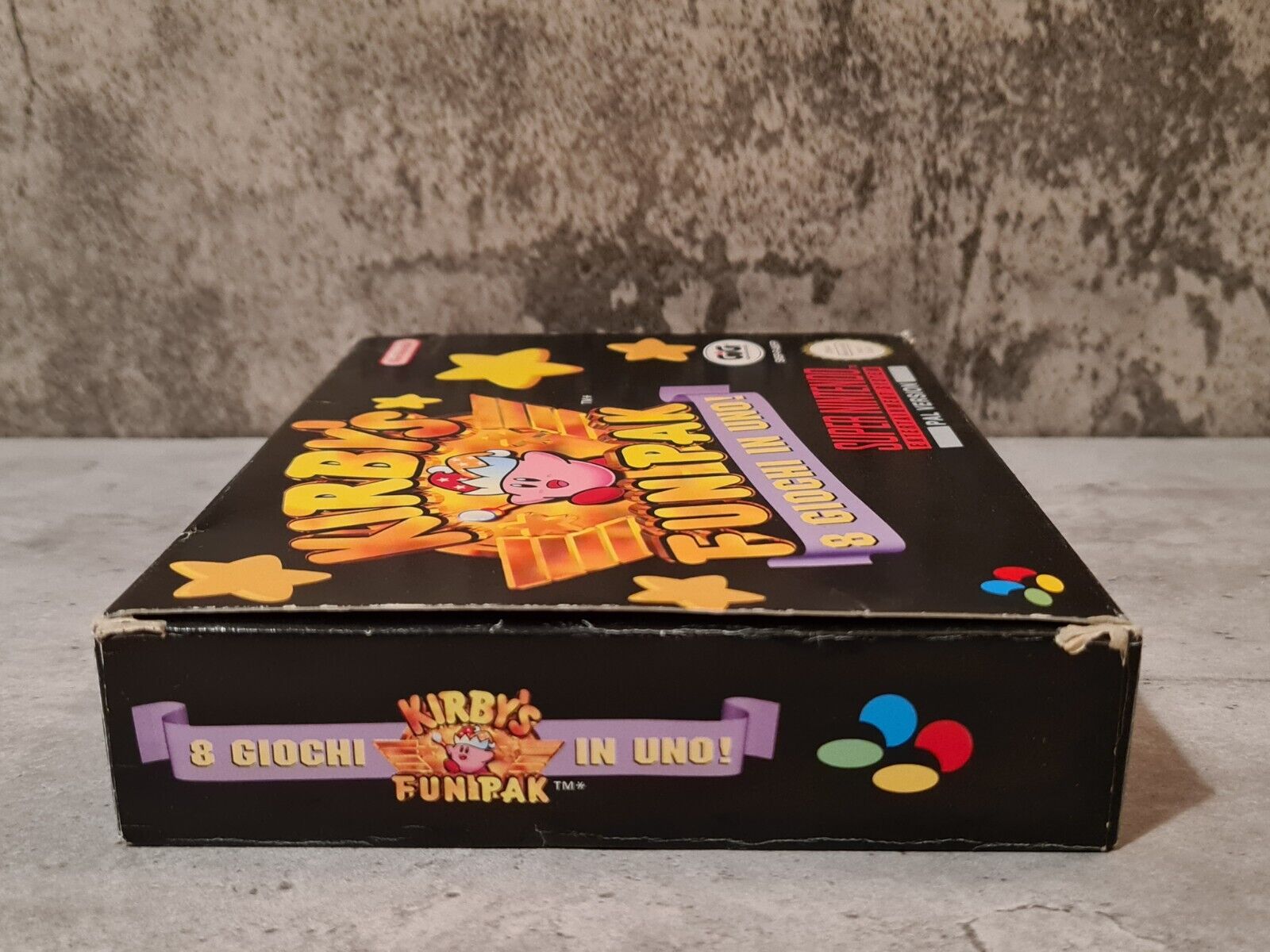 SNES Super Nintendo Kirby's Fun Pak mit OVP und Anleitung ITA - T-Retro-Games 