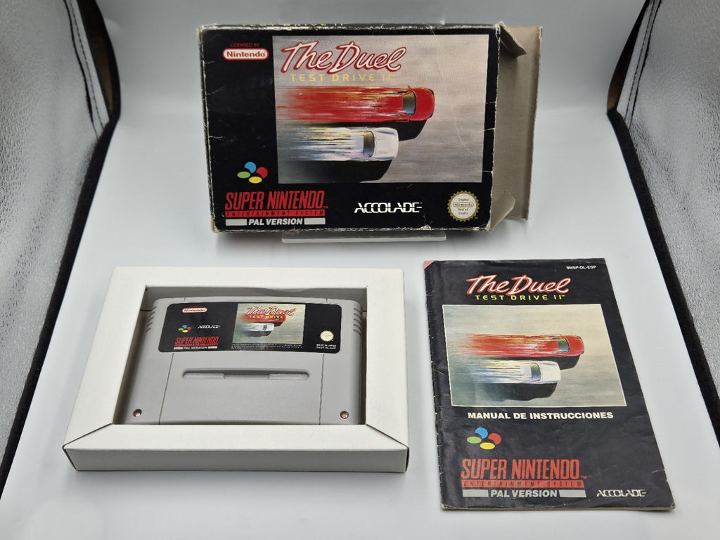 SNES Super Nintendo The Duel Test Drive II mit OVP und Anleitung ESP