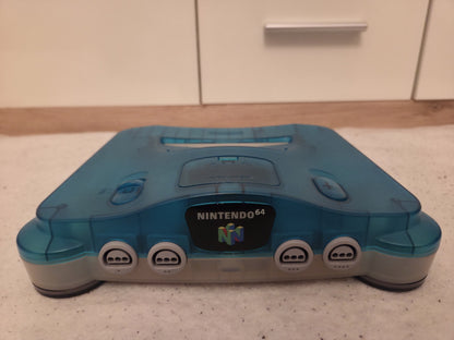 N64 Nintendo 64 Clear Blue Konsole Console OVP 