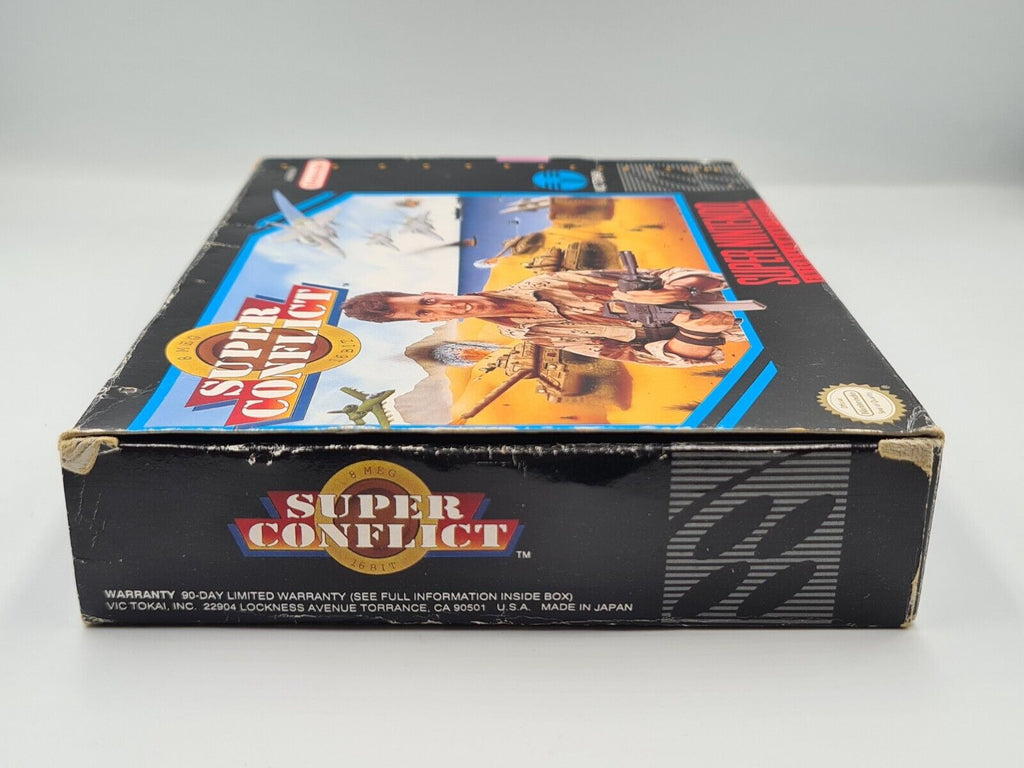 SNES Super Nintendo Super Conflict mit OVP und Anleitung NTSC USA - T-Retro-Games 