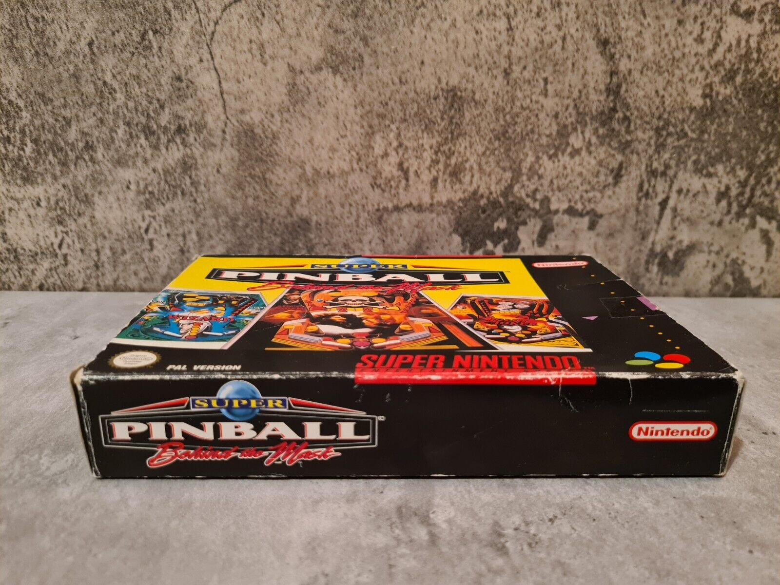 SNES Super Nintendo Super Pinball Behind The Mask mit OVP und Anleitung NOE - T-Retro-Games 