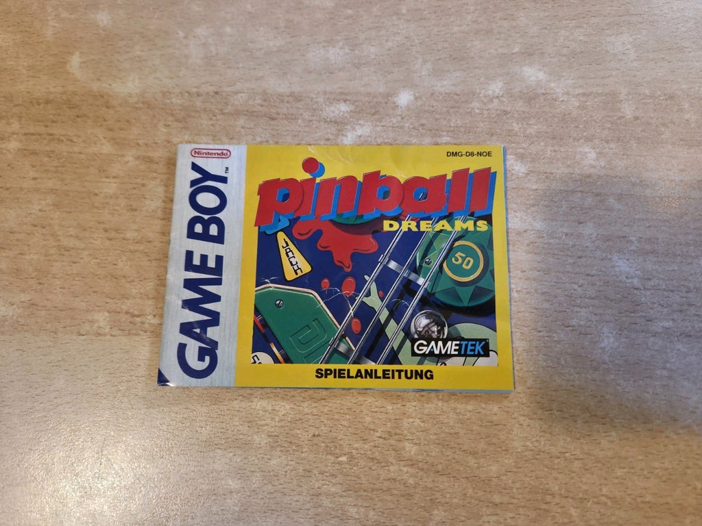 Nintendo Game Boy Classic Pinball Dreams Spielanleitung NOE