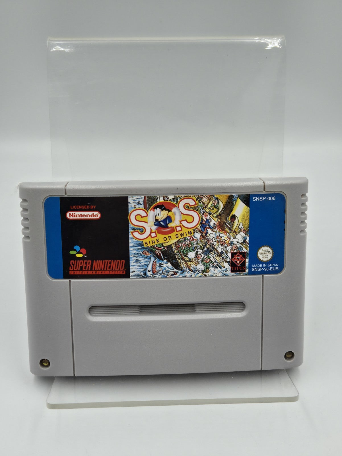 SNES Super Nintendo S.O.S. Sink or Swim Modul EUR