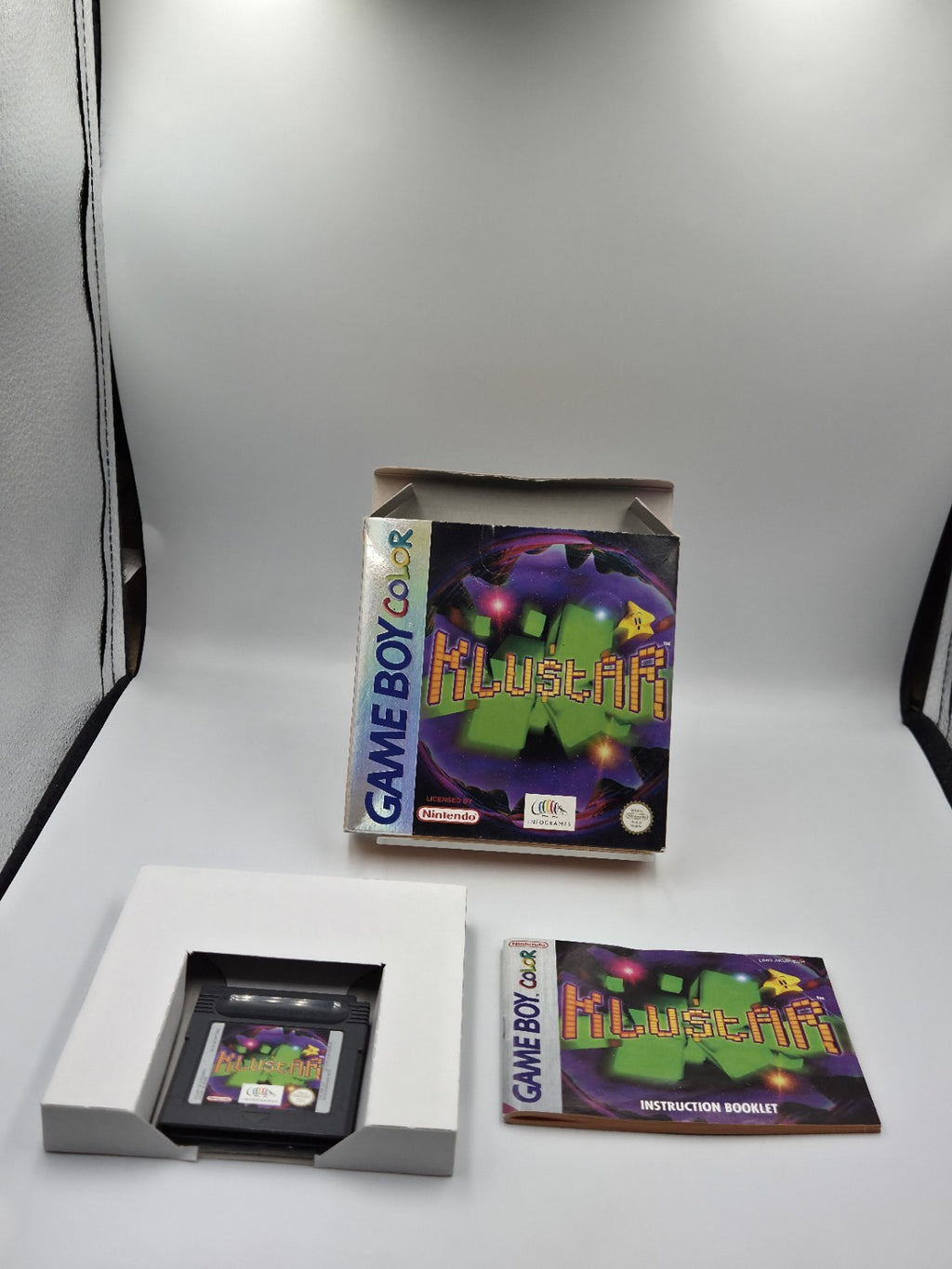 Nintendo Game Boy Color Spiel Klustar mit OVP und Anleitung EUR