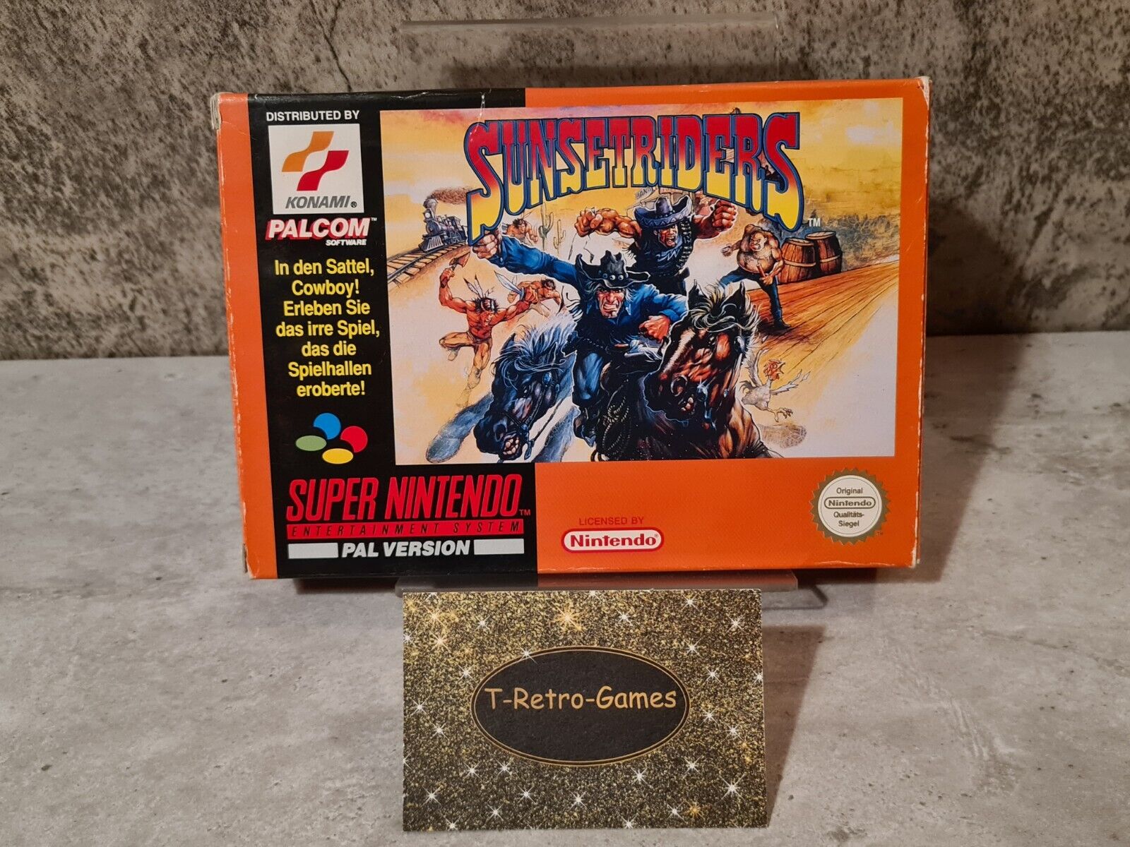 SNES Super Nintendo Sunset Riders mit OVP und Anleitung NOE - T-Retro-Games 