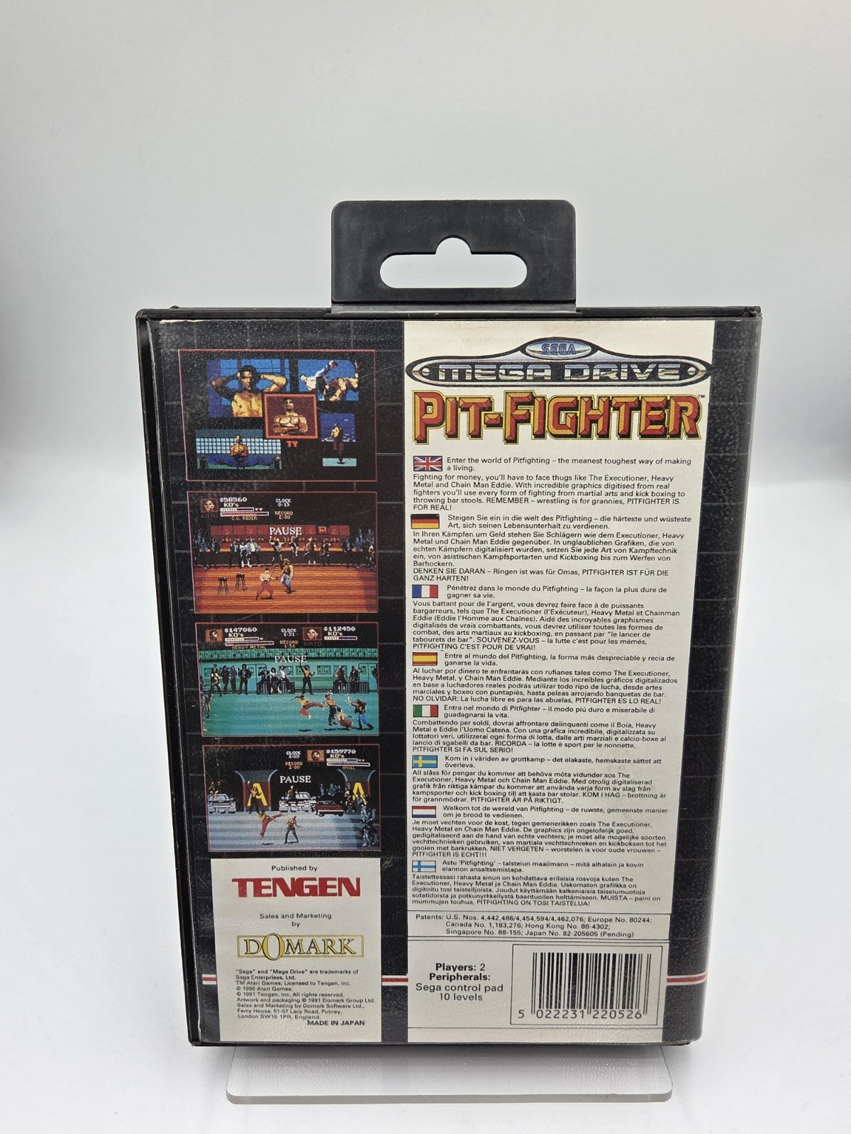 Sega Mega Drive Spiel Pit-Fighter mit OVP und Anleitung Multilingual 