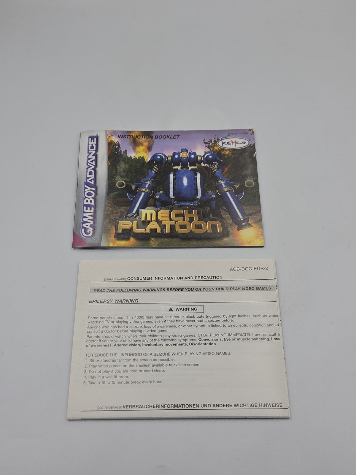 Nintendo Game Boy Advance Spiel Mech Platoon mit OVP und Anleitung EUR