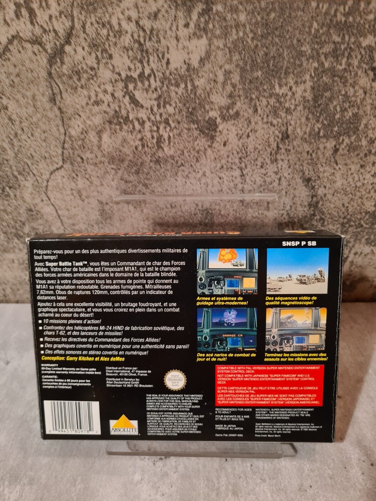 SNES Super Nintendo Super Battletank mit OVP und Anleitung FAH - T-Retro-Games 