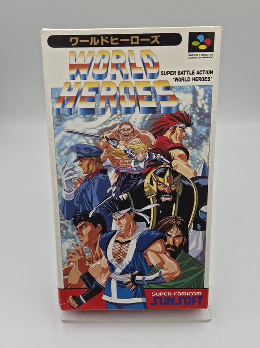 SFC Super Famicom World Heroes mit OVP Japan