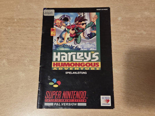 SNES Harley's Humongous Adventure Spielanleitung Instruction Booklet NOE
