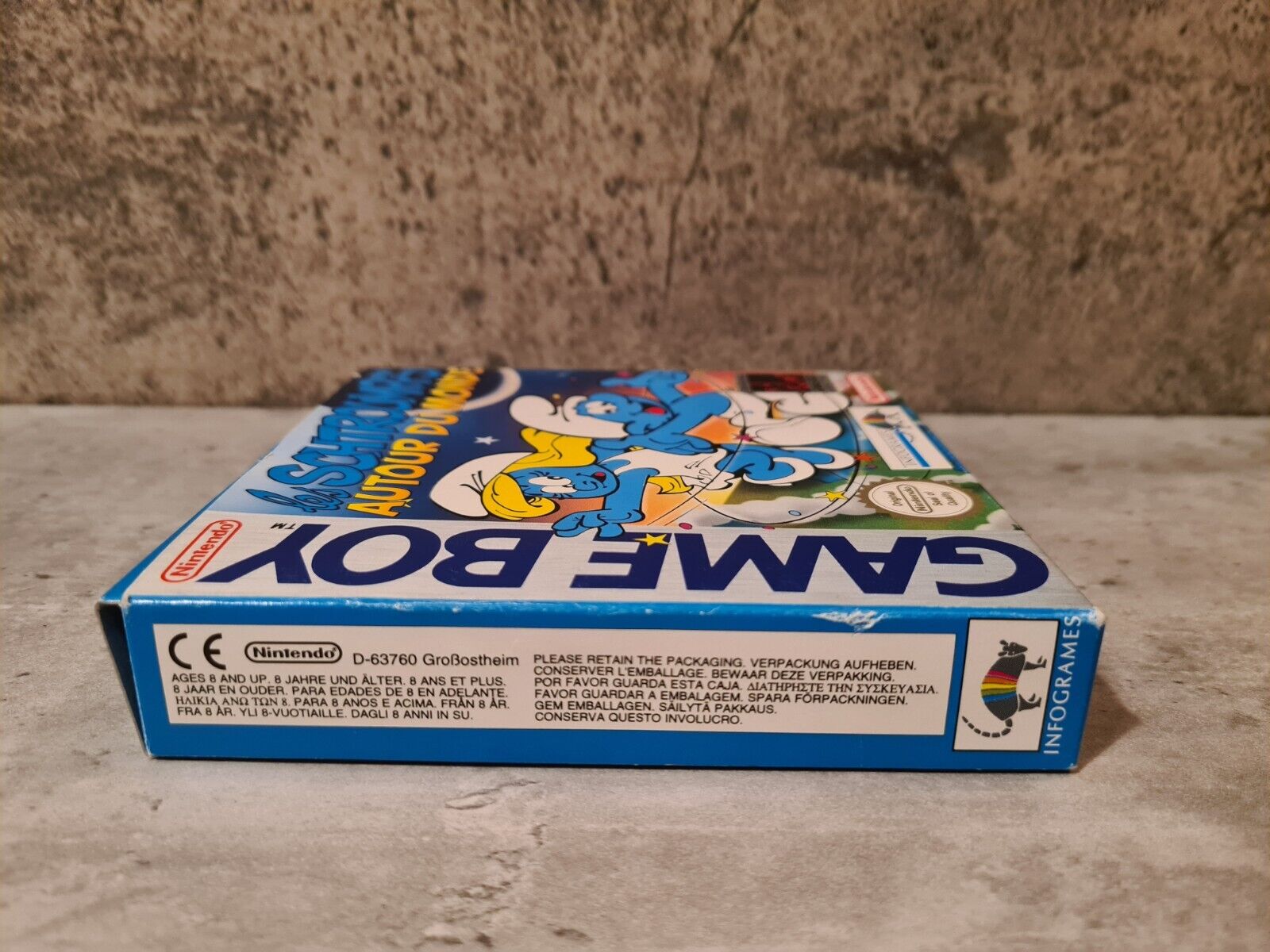 Game Boy Classic Les Schtroumpfs Autour Du Monde + OVP + Anleitung + Poster FAH - T-Retro-Games 