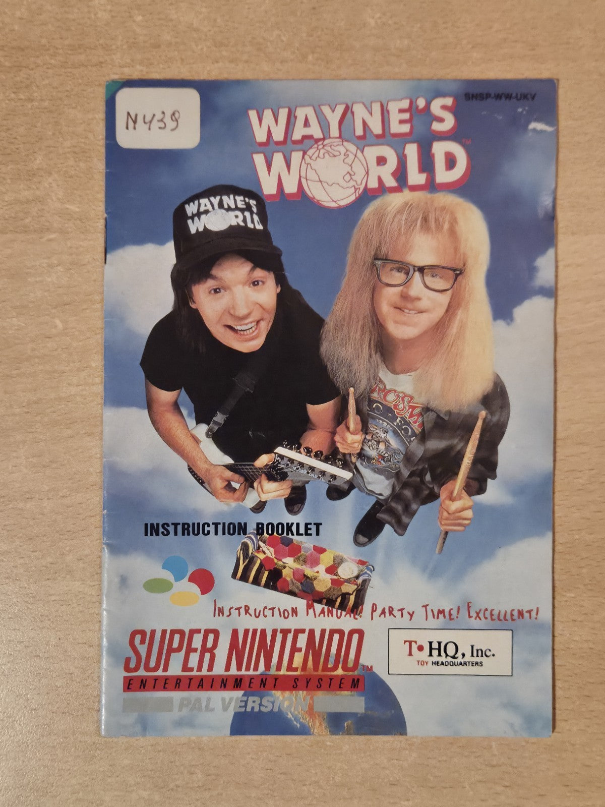 SNES Wayne's World Spielanleitung Instruction Booklet UKV