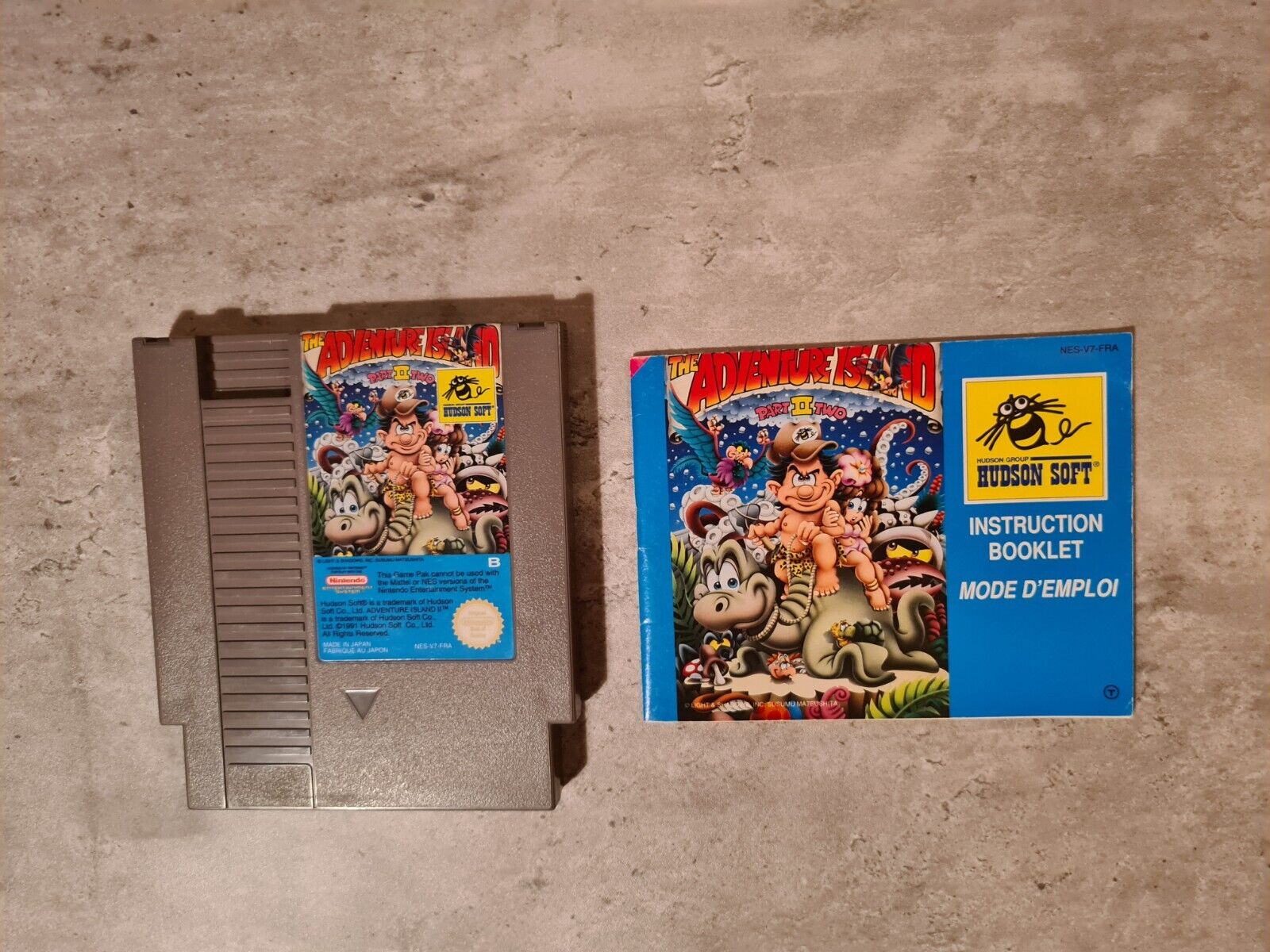 NES Adventure Island Part II Two mit OVP und Anleitung FRA - T-Retro-Games 