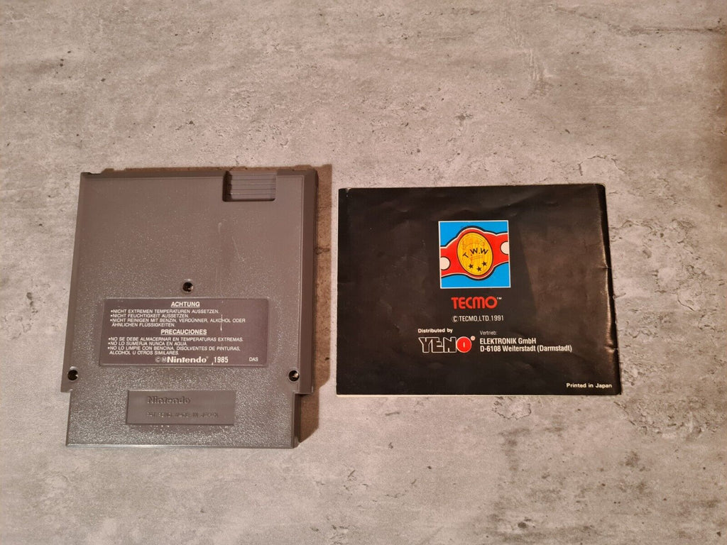 NES Tecmo World Wrestling mit OVP und Anleitung NOE - T-Retro-Games 