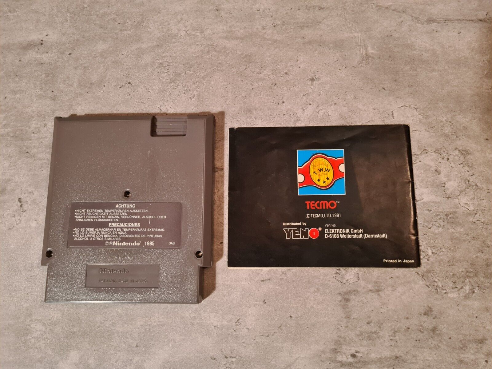 NES Tecmo World Wrestling mit OVP und Anleitung NOE - T-Retro-Games 