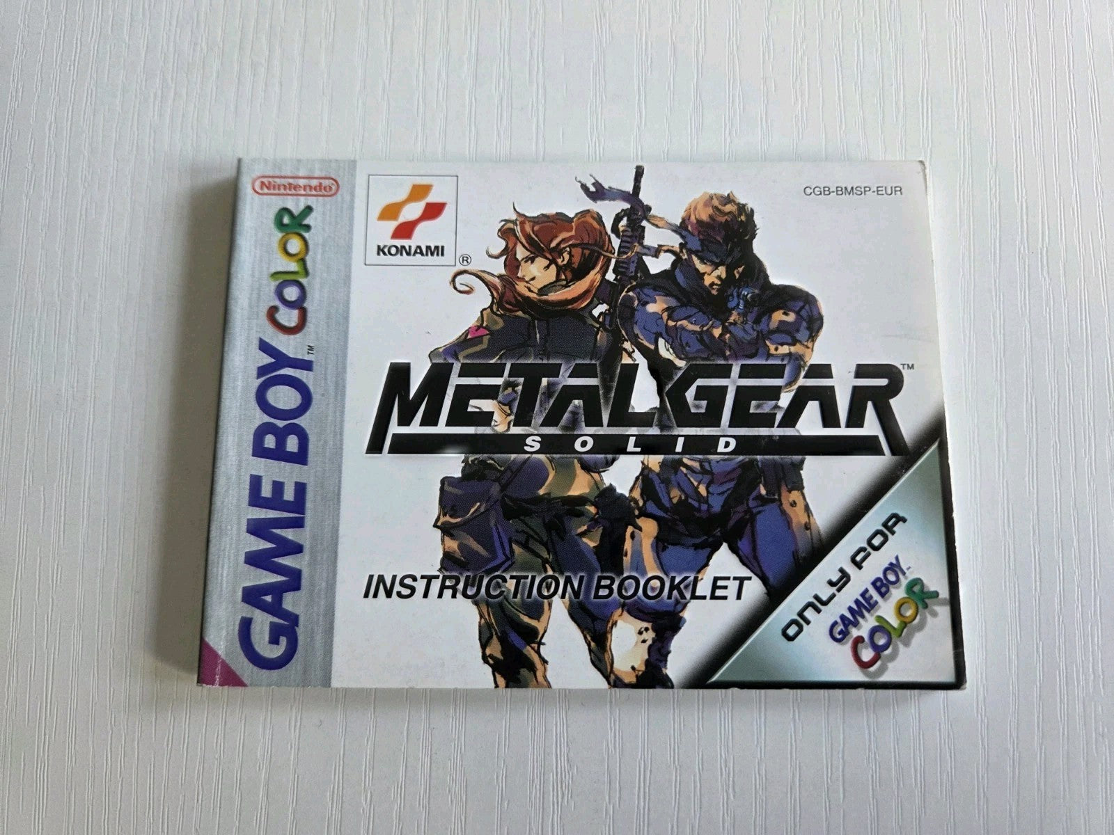 Nintendo Game Boy Color Spielanleitung Metal Gear Solid EUR