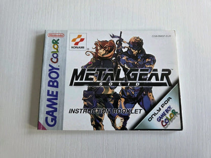 Nintendo Game Boy Color Spielanleitung Metal Gear Solid EUR