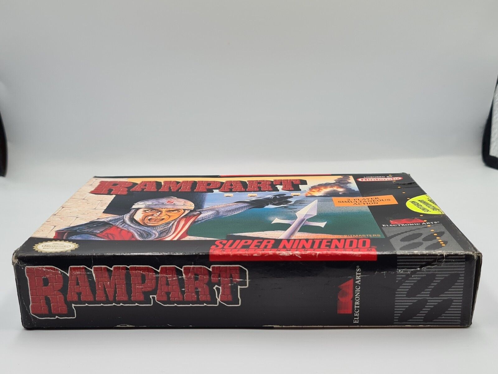 SNES Super Nintendo Rampart mit OVP und Anleitung NTSC-USA - T-Retro-Games 