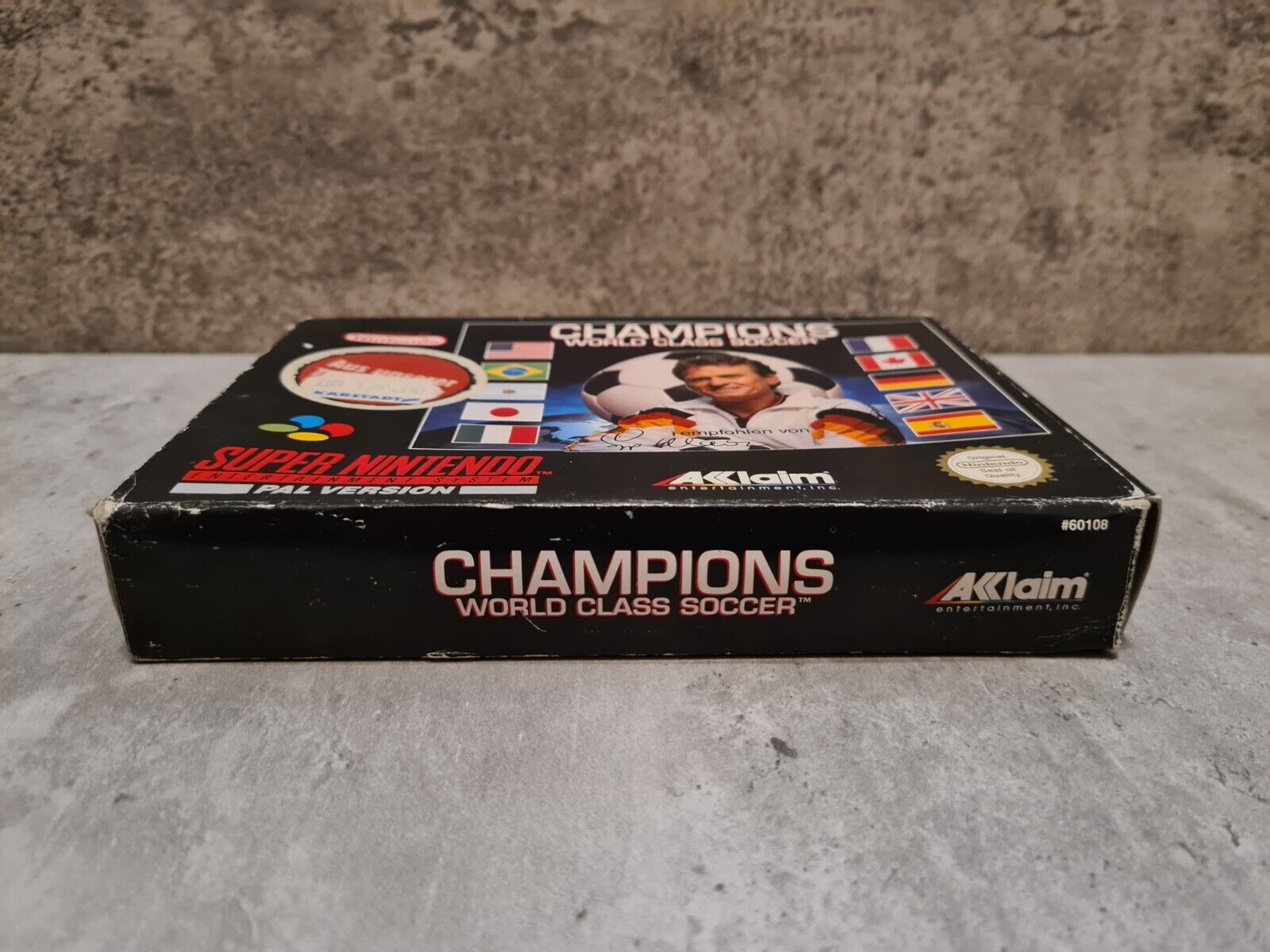 SNES Champions World Class Soccer mit OVP und Anleitung NOE - T-Retro-Games 