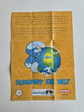 SNES Super Nintendo Die Schlümpfe Poster Reklame Flyer Insert NOE
