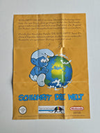 SNES Super Nintendo Die Schlümpfe Poster Reklame Flyer Insert NOE