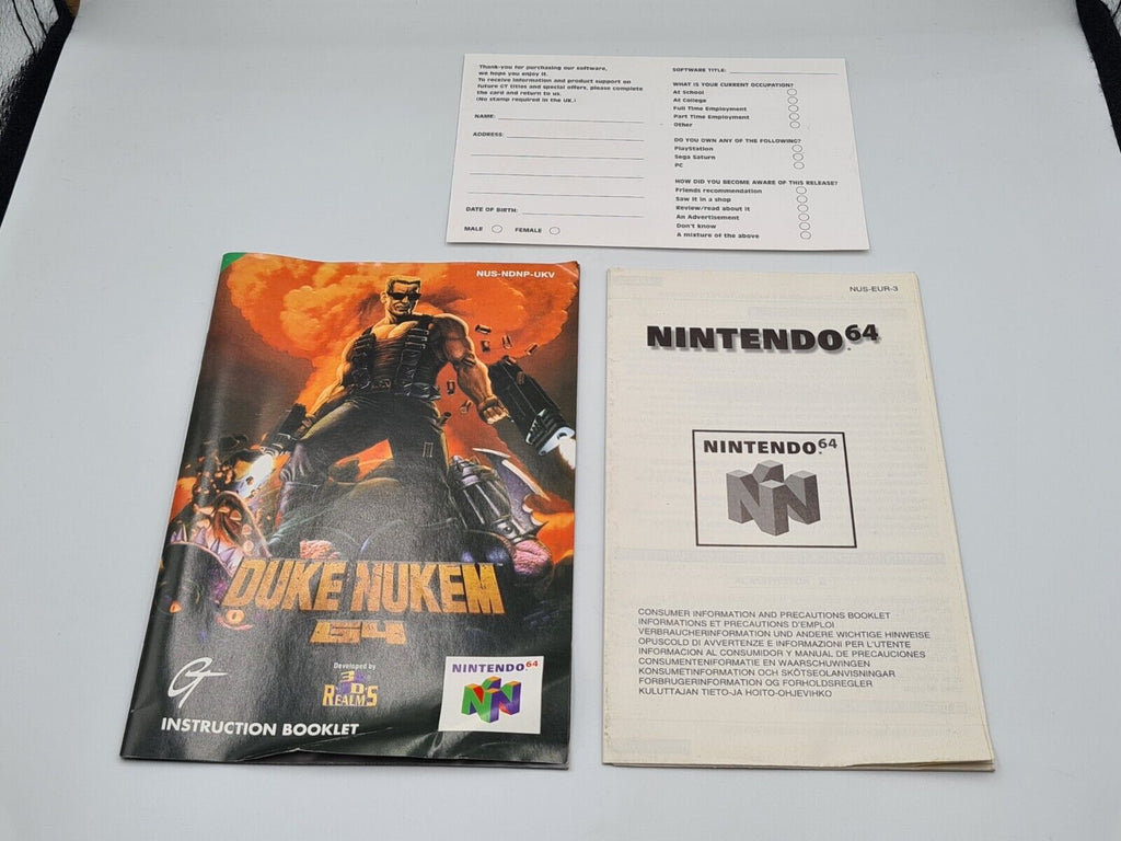 N64 Nintendo 64 Duke Nukem 64 mit OVP und Anleitung UKV - T-Retro-Games 
