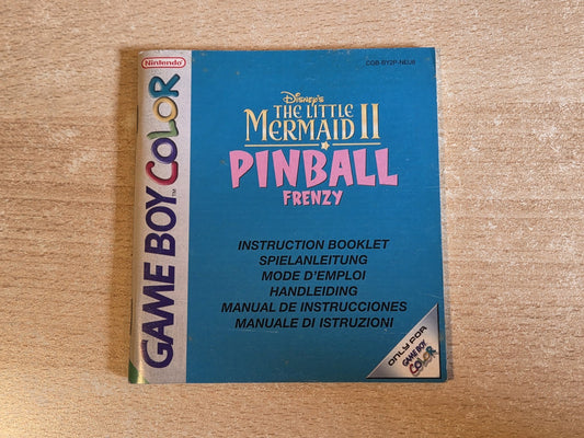 Game Boy Color Spielanleitung Disney's The Little Mermaid II Pinball Frenzy EUR