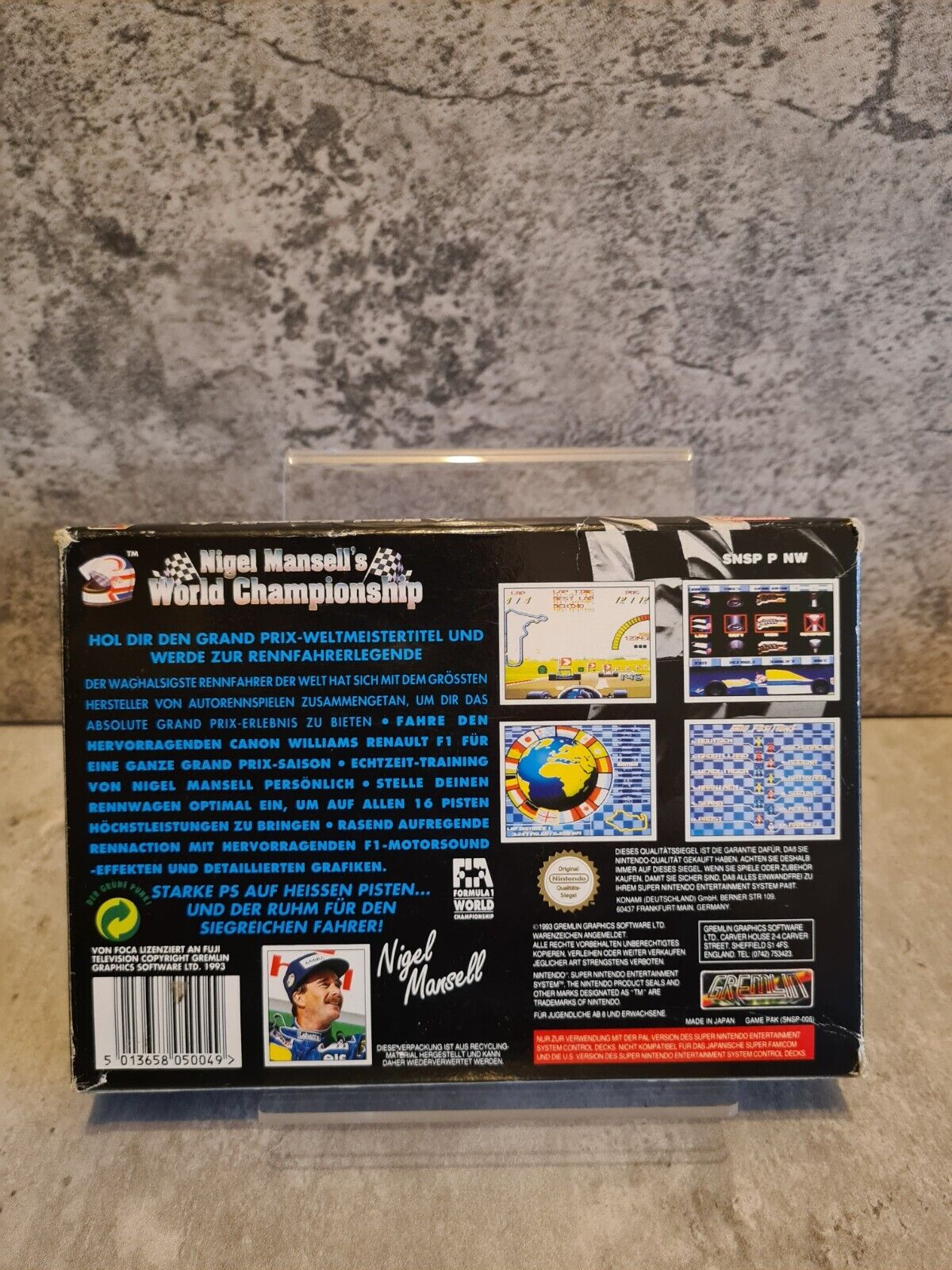 SNES Super Nintendo Nigel Mansell's World Championship mit OVP und Anleitung NOE - T-Retro-Games 