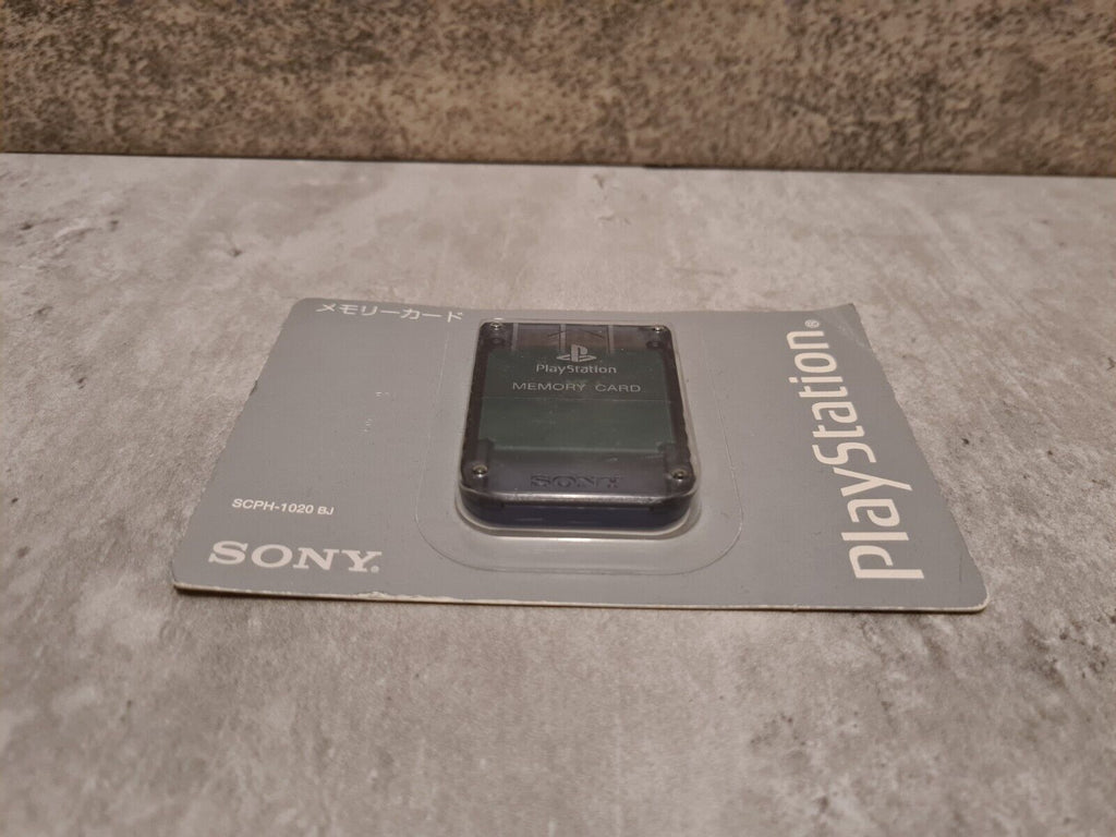 PS1 Sony Playstation Memory Card Sealed Neu New Japanese Schwarz Black SCPH-1020 - T-Retro-Games 