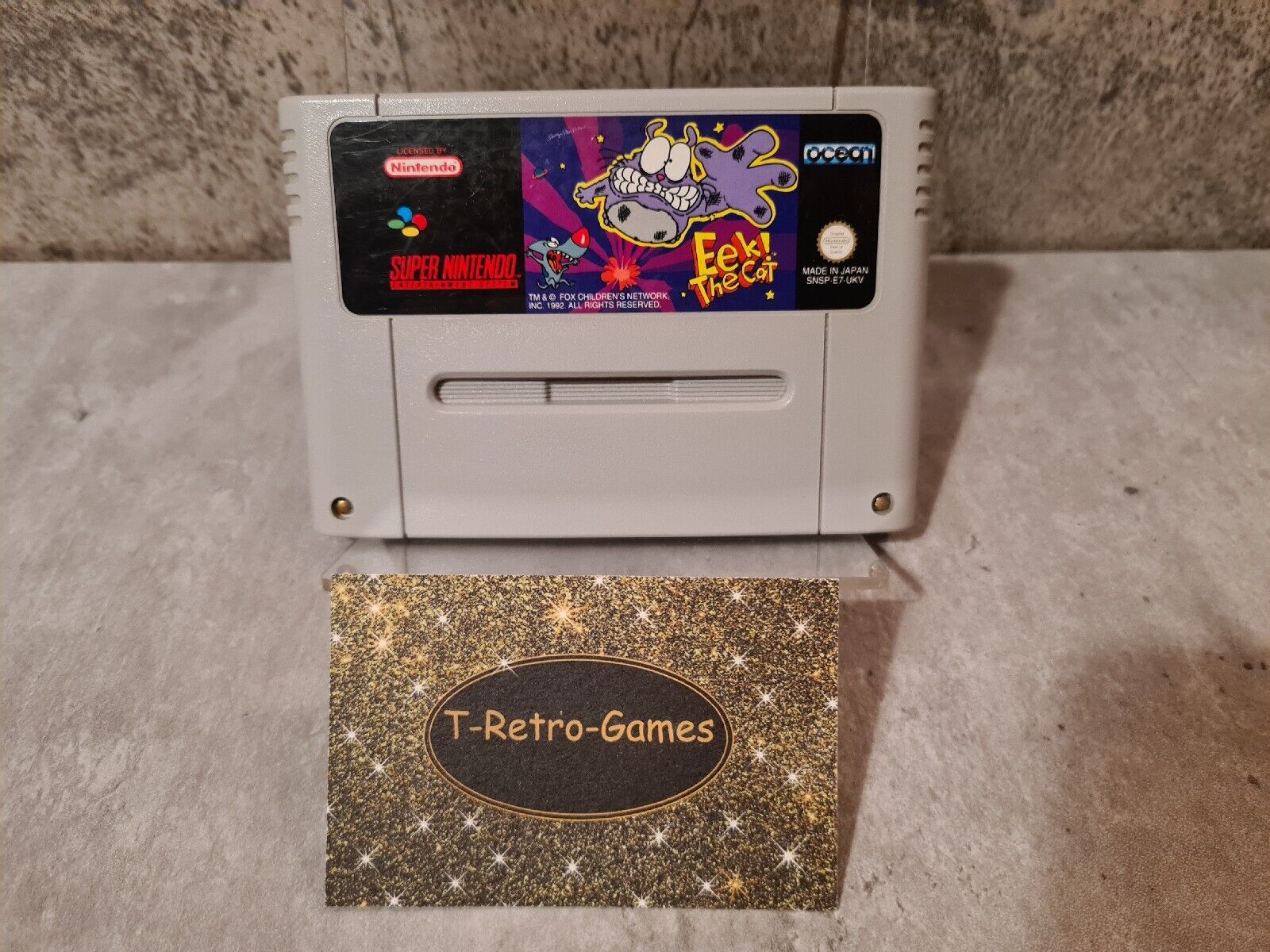 SNES Super Nintendo Eek! The Cat UKV Modul - T-Retro-Games 