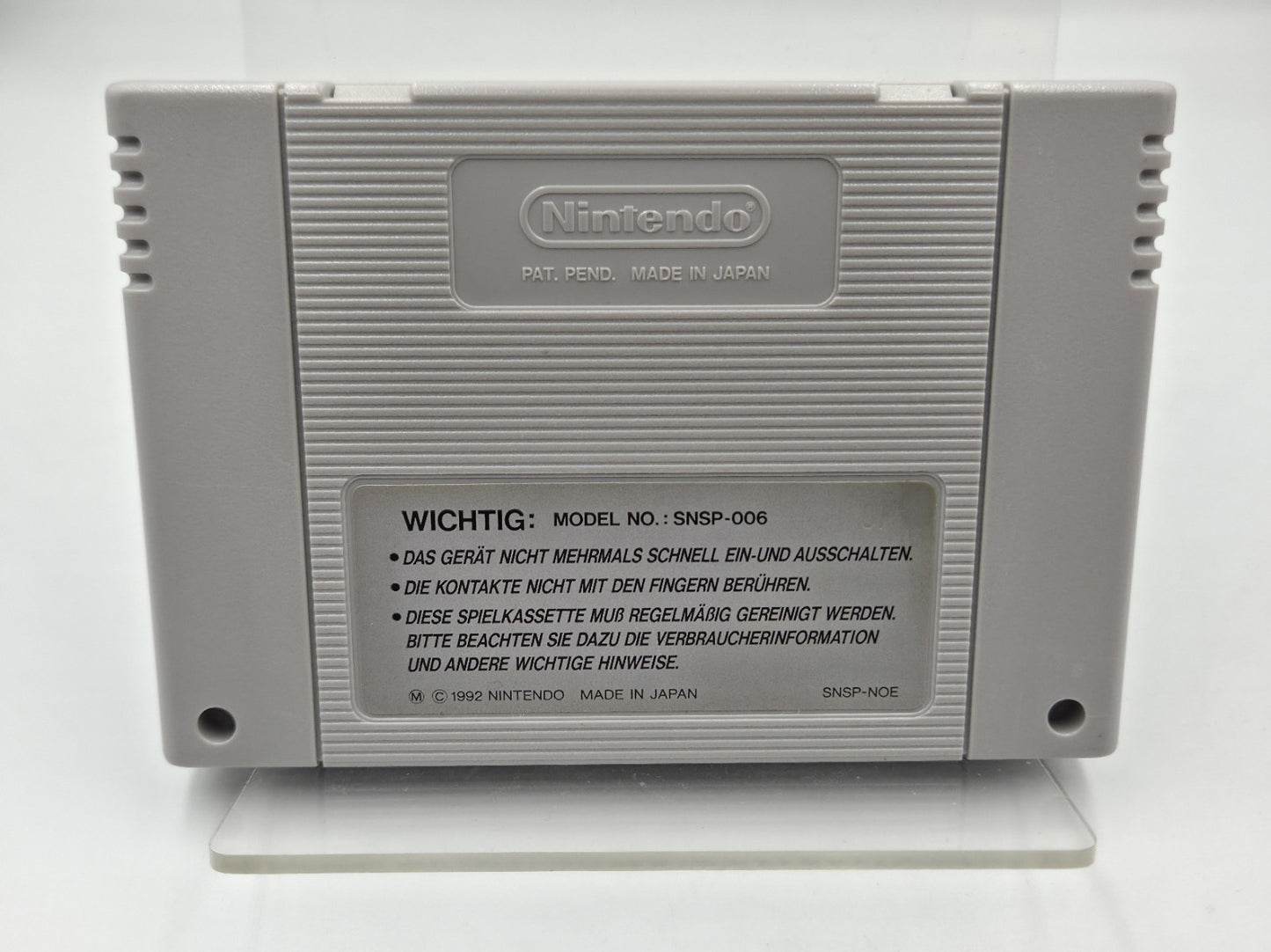 SNES Super Nintendo U.N. Squadron Modul FAH