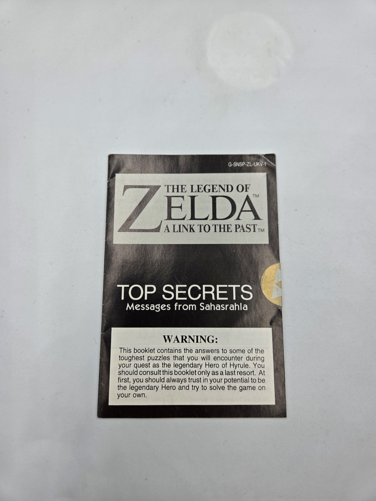 SNES The Legend of Zelda A Link To The Past Top Secrets UKV New Unused Sealed