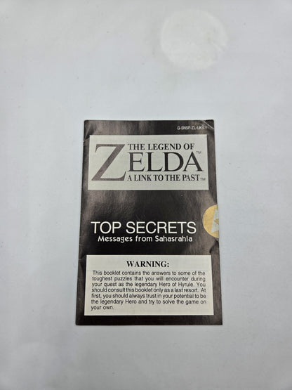 SNES The Legend of Zelda A Link To The Past Top Secrets UKV New Unused Sealed