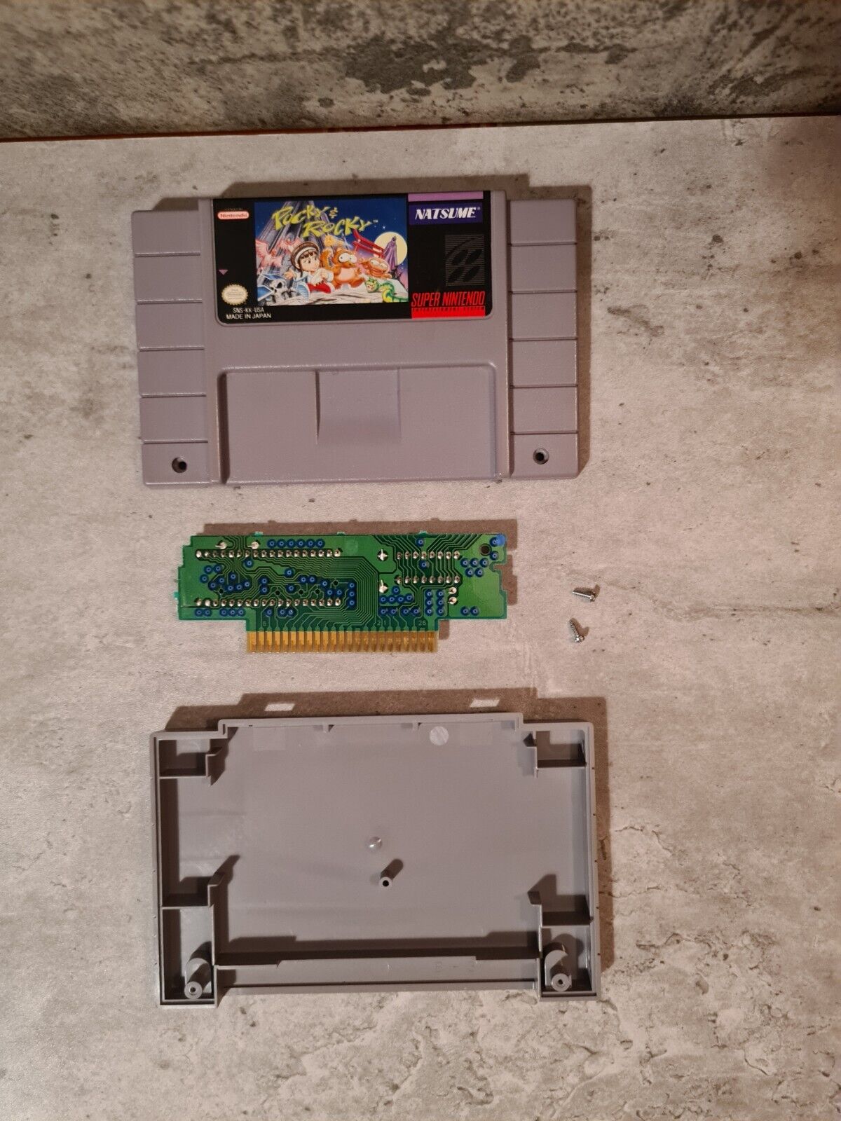 SNES Super Nintendo Pocky & Rocky NTSC USA Modul - T-Retro-Games 