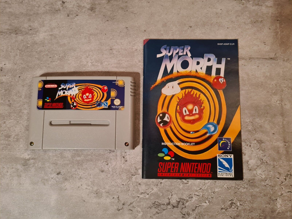 SNES Super Nintendo Super Morph mit OVP und Anleitung EUR - T-Retro-Games 