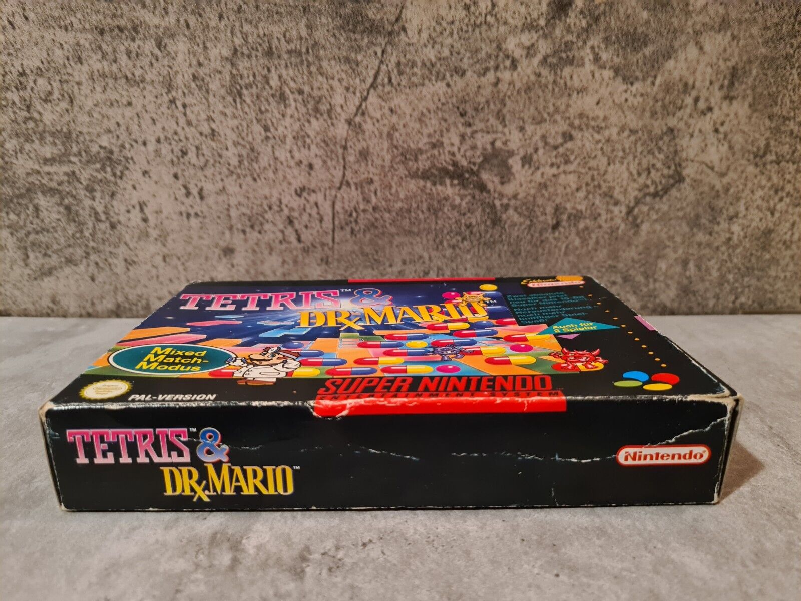 SNES Super Nintendo Tetris & Dr. Mario mit OVP und Anleitung NOE - T-Retro-Games 