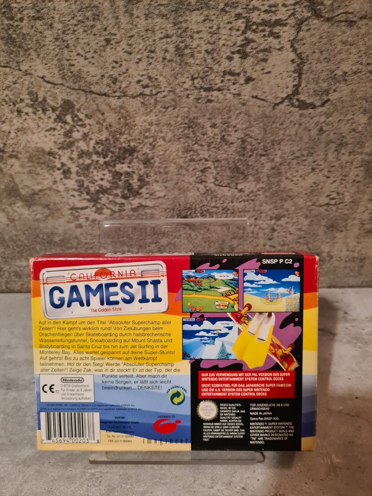 SNES Super Nintendo California Games II mit OVP und Anleitung NOE - T-Retro-Games 
