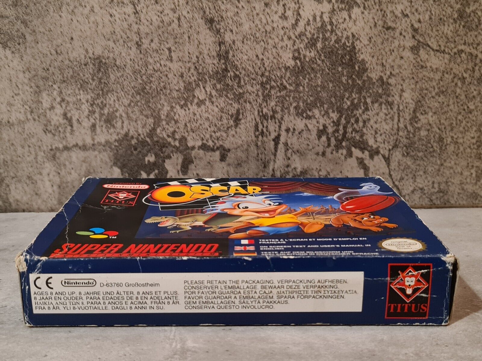 SNES Super Nintendo Oscar mit OVP und Anleitung EUR - T-Retro-Games 