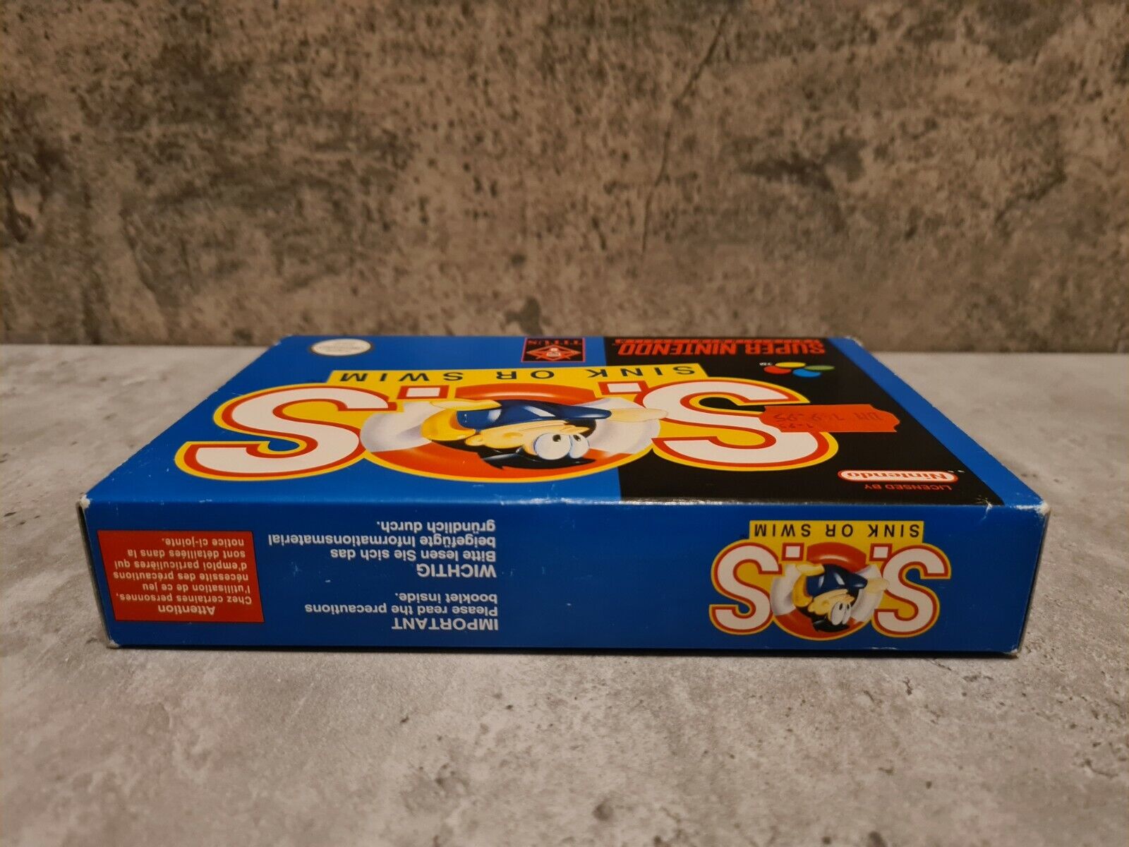 SNES Super Nintendo S.O.S. Sink or Swim mit OVP und Anleitung EUR - T-Retro-Games 