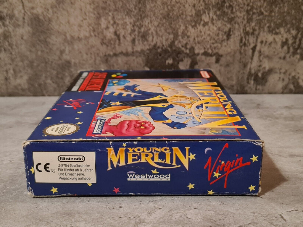SNES Super Nintendo Young Merlin mit OVP und Anleitung NOE/UKV - T-Retro-Games 