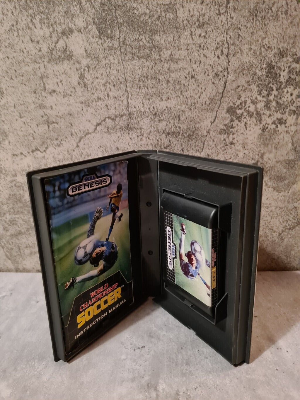 Sega Genesis Spiel World Championship Soccer mit OVP und Anleitung USA - T-Retro-Games 