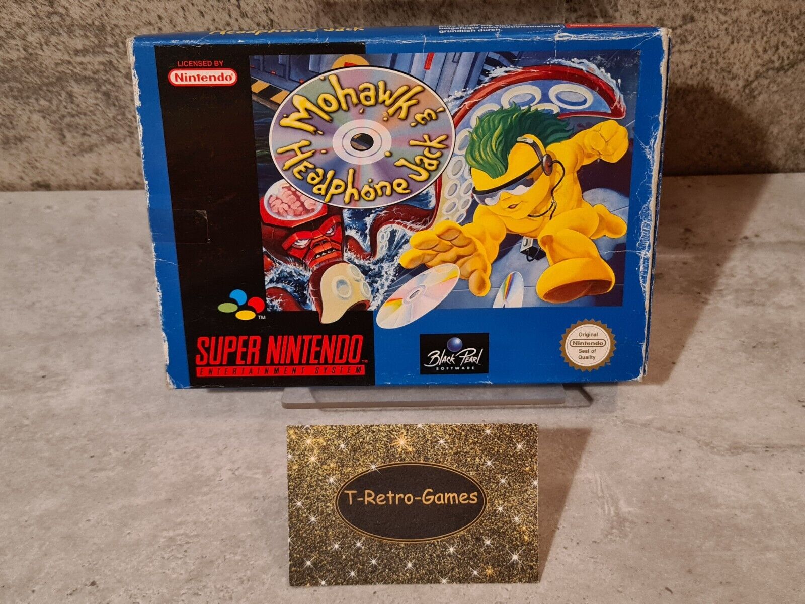 SNES Super Nintendo Mohawk & Headphone Jack mit OVP und Anleitung EUR - T-Retro-Games 