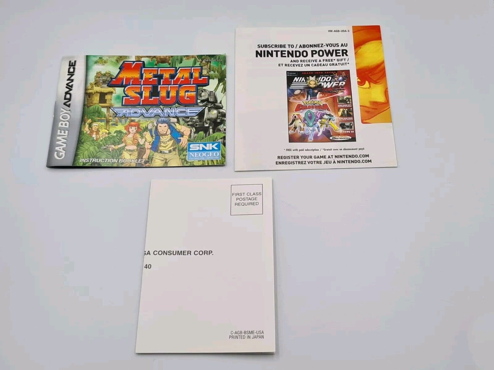 Nintendo Game Boy Advance Metal Slug Advance mit OVP und Anleitung USA - T-Retro-Games 