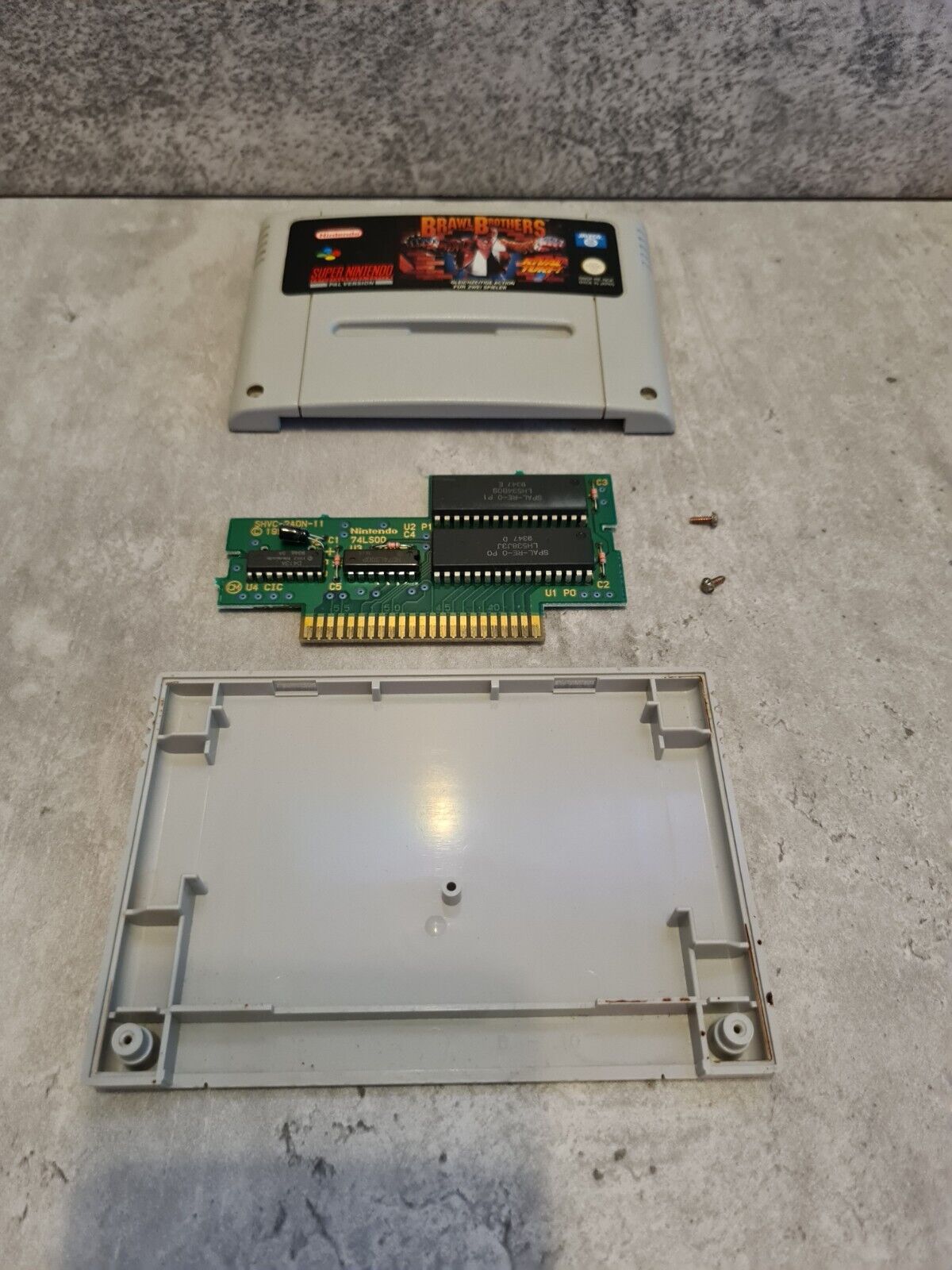 SNES Super Nintendo Brawl Brothers Rival Turf Modul NOE - T-Retro-Games 