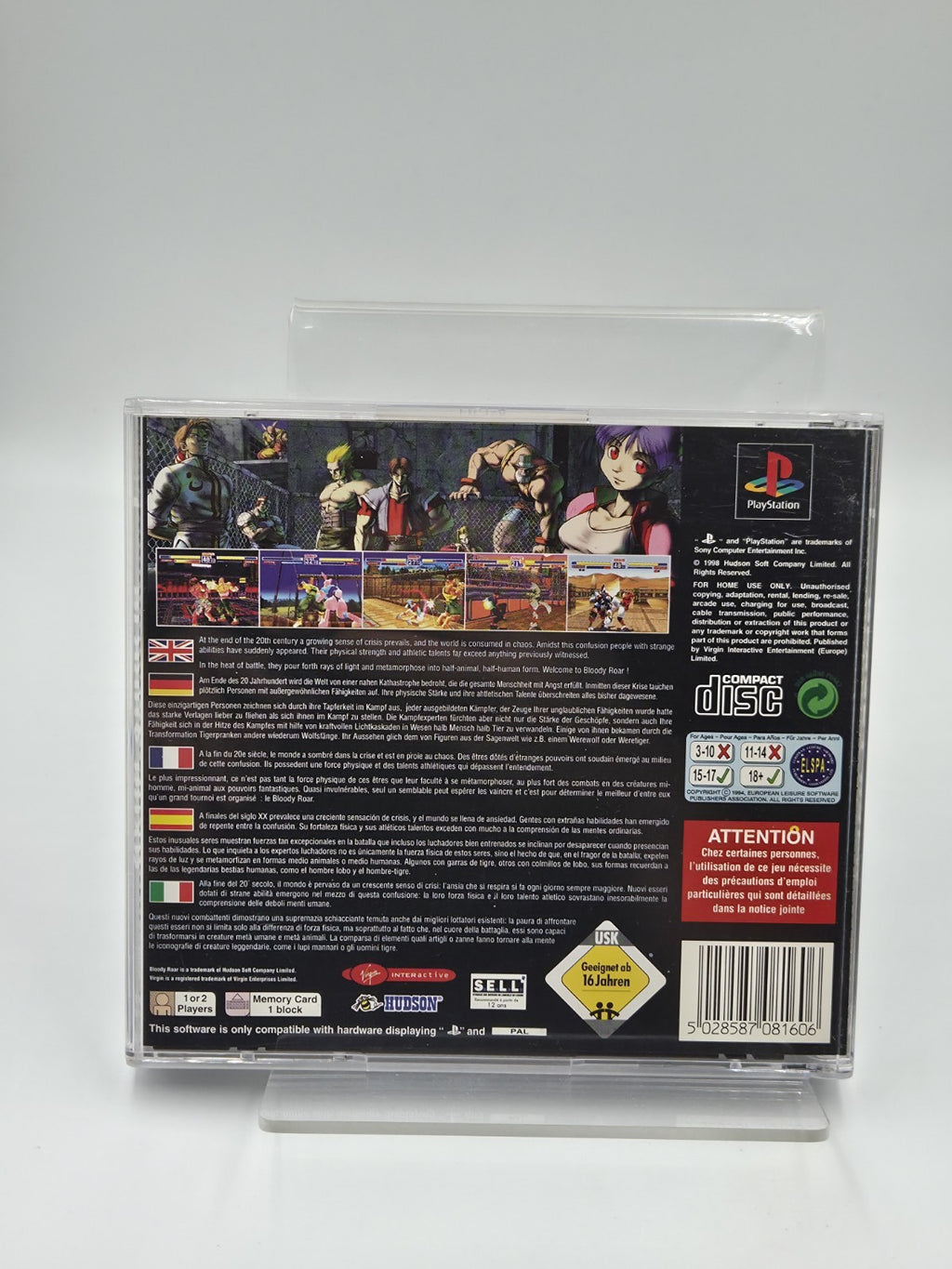 PS1 Playstation 1 Spiel Bloody Roar mit OVP Multilingual