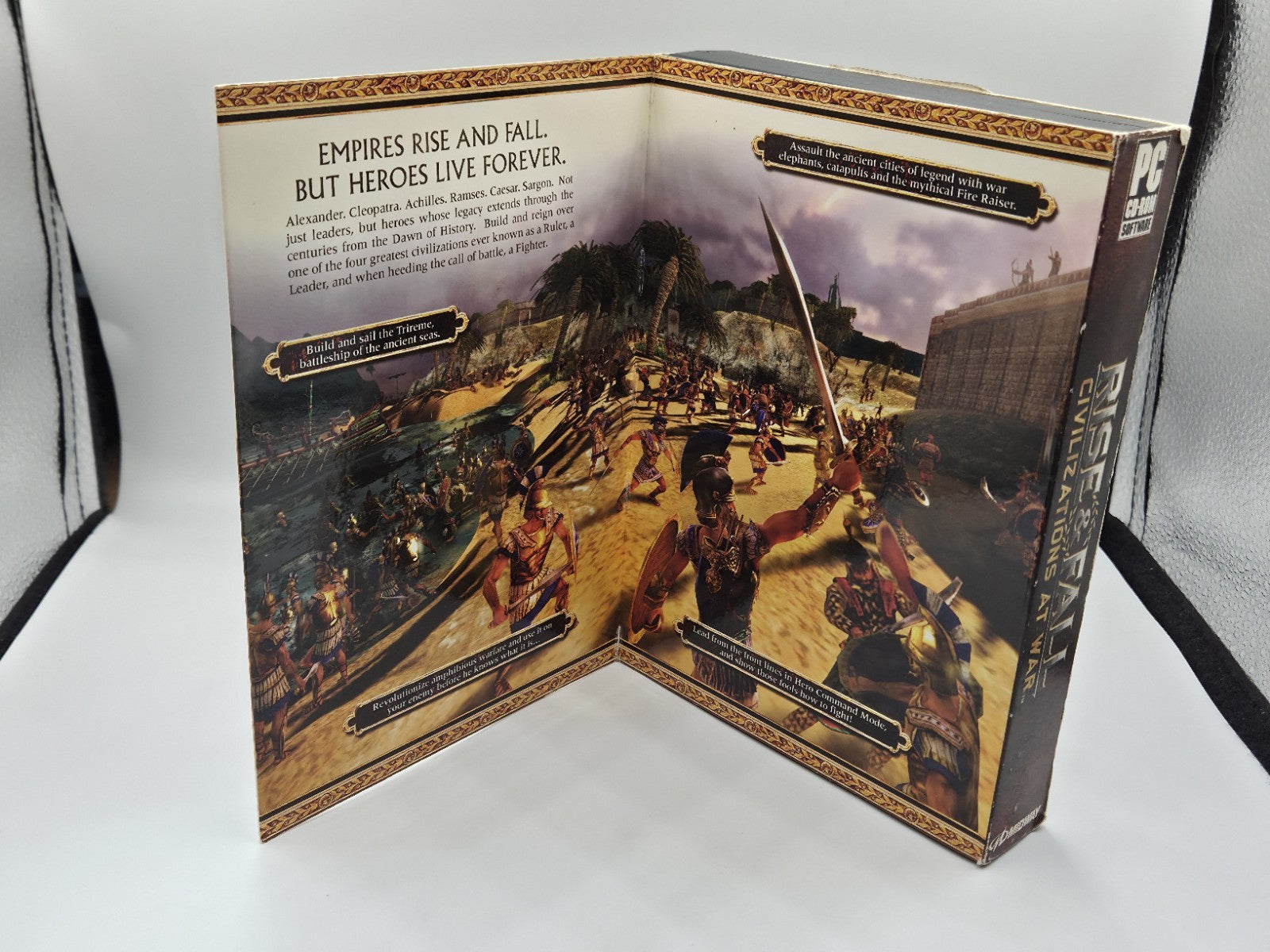 PC-CD Rom Spiel Rise & Fall Civilizations at War Pappschuber USA 4 Discs