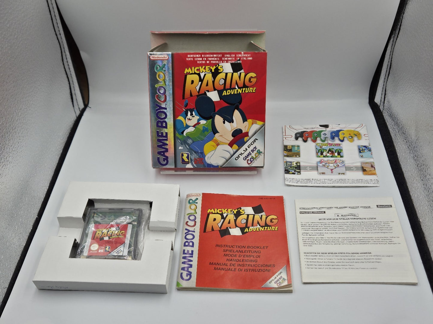 Nintendo Game Boy Color Mickey's Racing Adventure mit OVP und Anleitung EUR
