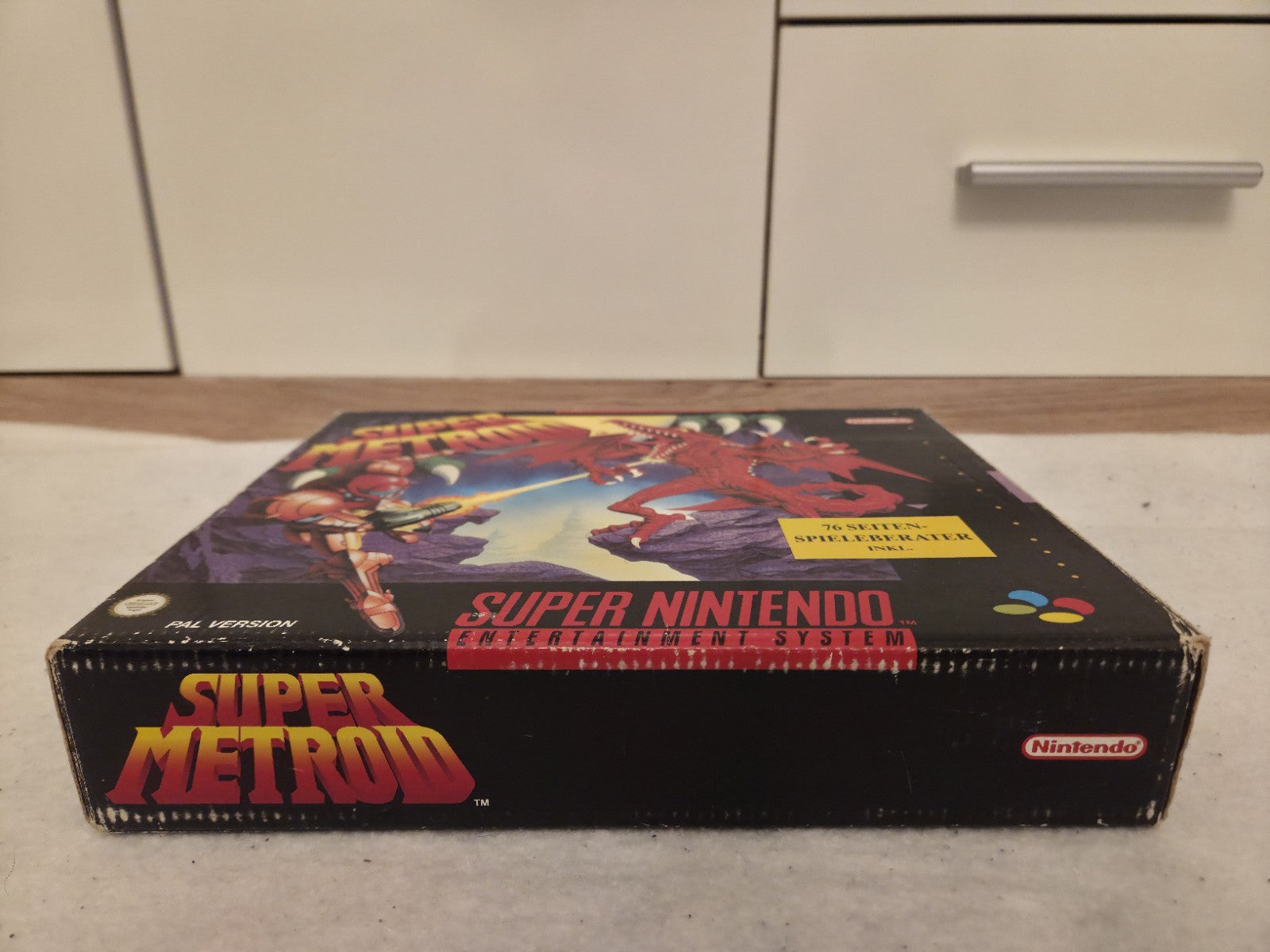 SNES Super Nintendo Spiel Super Metroid mit OVP und Spieleberater NOE Big Box 