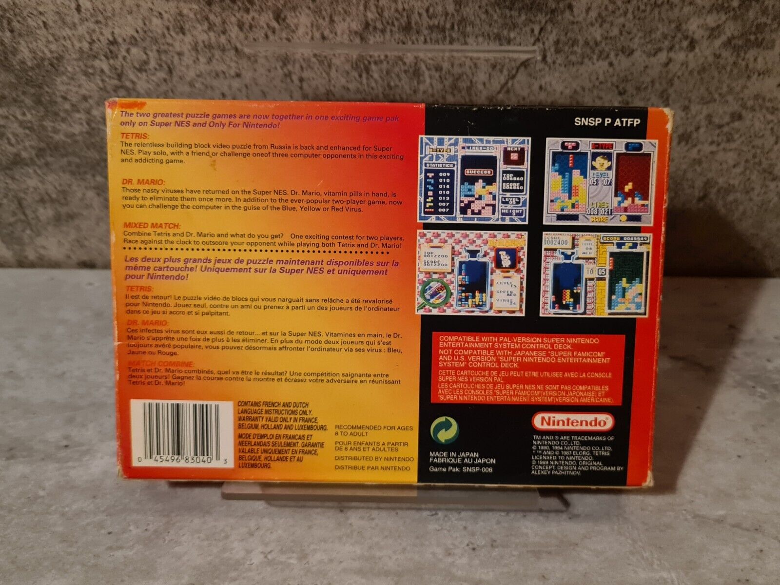 SNES Super Nintendo Tetris & Dr. Mario mit OVP und Anleitung FAH - T-Retro-Games 