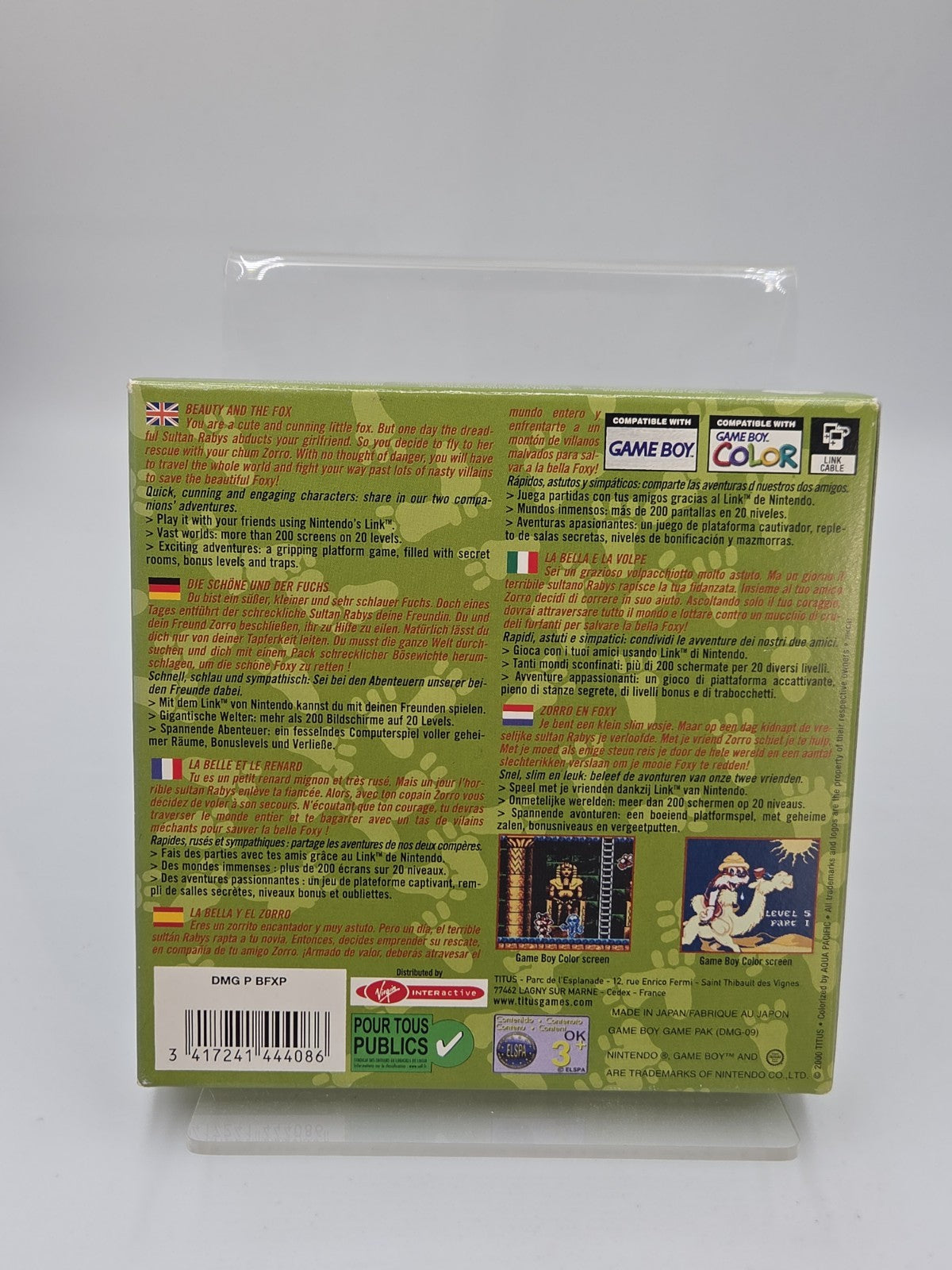 Nintendo Game Boy Color Spiel The Titus Fox mit OVP und Anleitung EUR